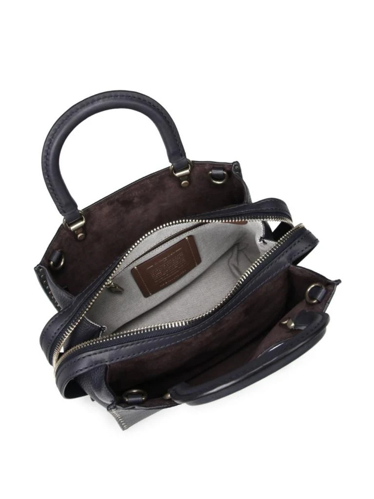 商品Coach|Border Rivets Rogue Leather Satchel,价格¥4894,第2张图片详细描述