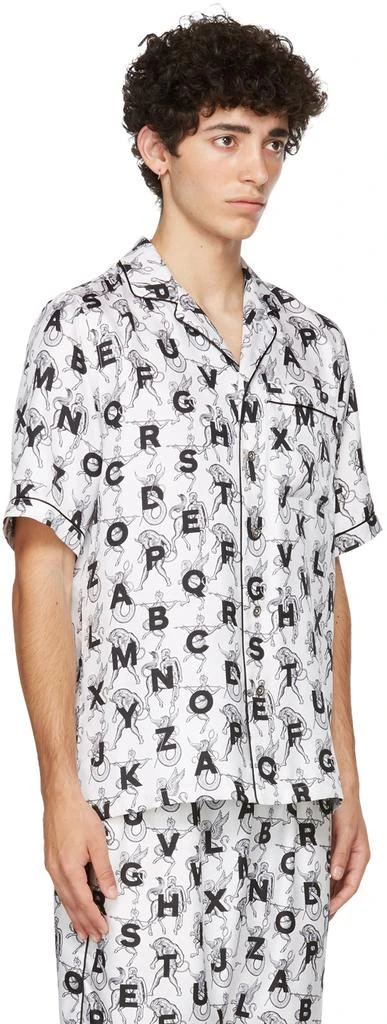 商品Burberry|SSENSE 独家发售白色 Mythical Alphabet 系列真丝短袖衬衫,价格¥9201,第2张图片详细描述