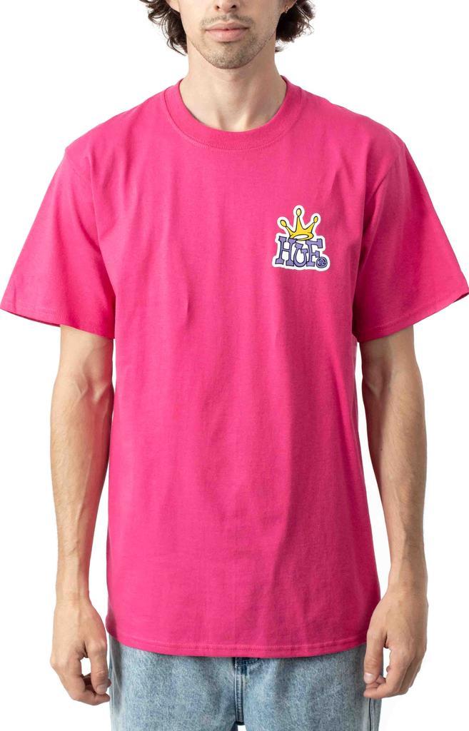 商品HUF|Huf Crown Logo T-Shirt - Sangria,价格¥84-¥85,第1张图片