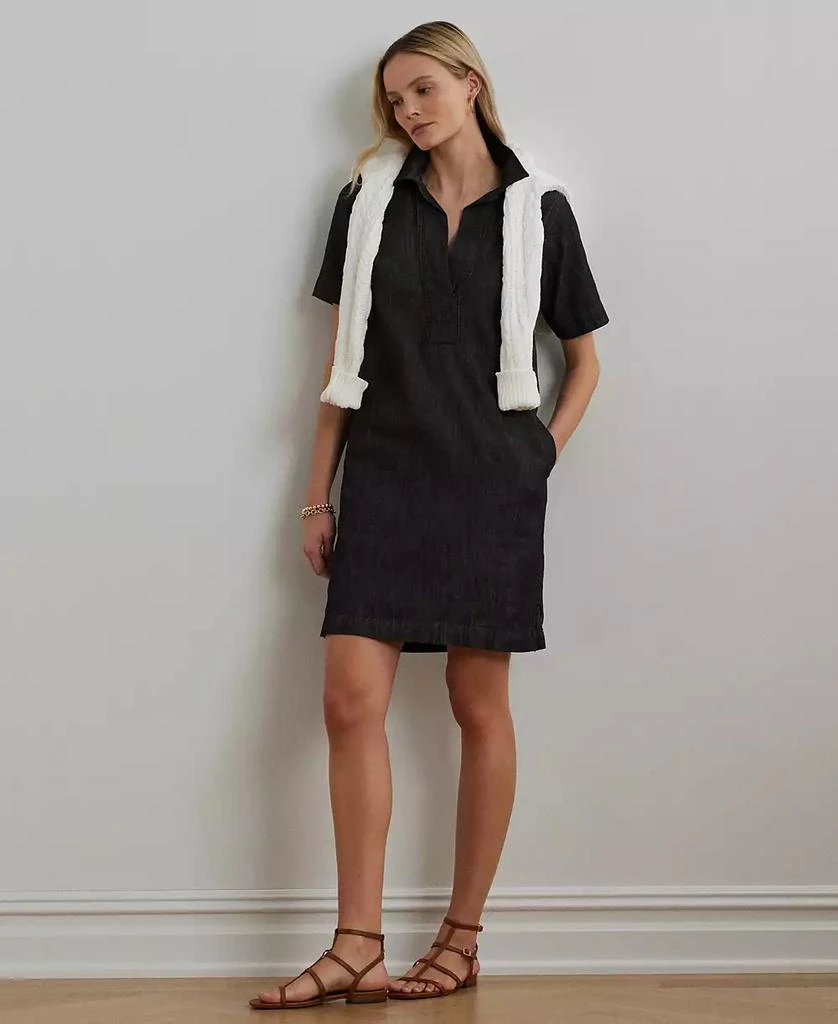 商品Ralph Lauren|Denim Cotton Shift Dress,价格¥1090,第1张图片