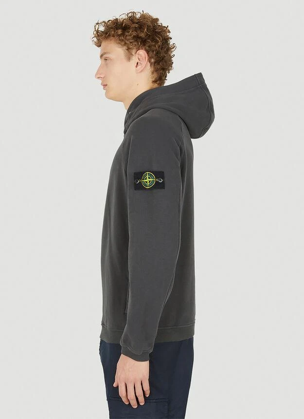 商品Stone Island|Compass Patch Hooded Sweatshirt in Grey,价格¥3523,第3张图片详细描述