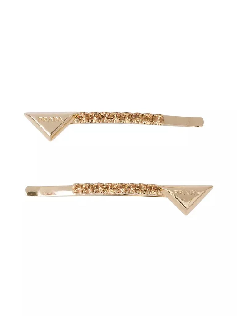 商品Prada|Embellished Brass Hair Clip,价格¥6089,第1张图片