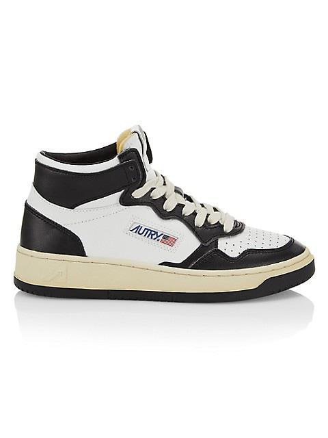 商品Autry|Medalist Leather Mid-Top Sneakers,价格¥1571,第1张图片