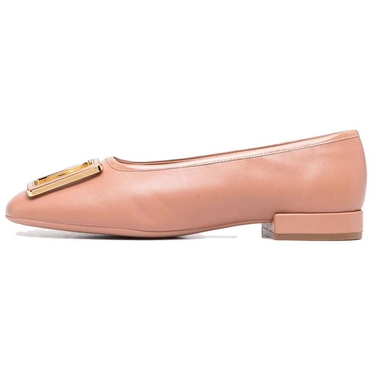 商品[国内直发] Salvatore Ferragamo|FERRAGAMO菲拉格慕 logo压纹标牌 休闲单鞋 女款 粉色,价格¥2242,第1张图片