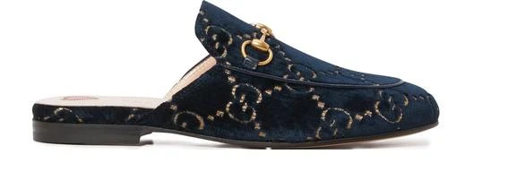 商品Gucci|Princetown GG velvet slippers,价格¥5511,第1张图片