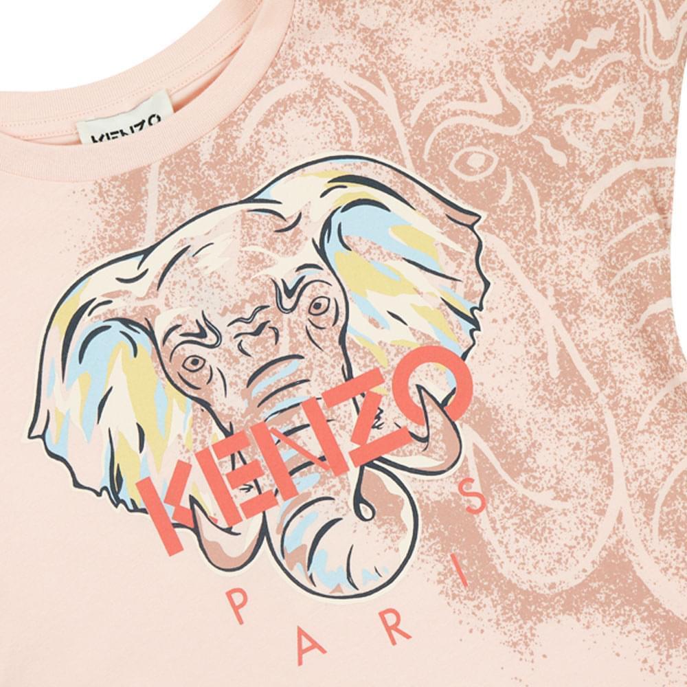 商品Kenzo|Pink Elephant Cotton Dress,价格¥381,第4张图片详细描述