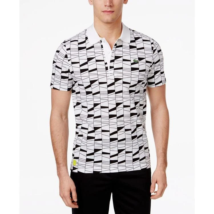 商品Lacoste|Men's Geometric Print Polo,价格¥428,第1张图片