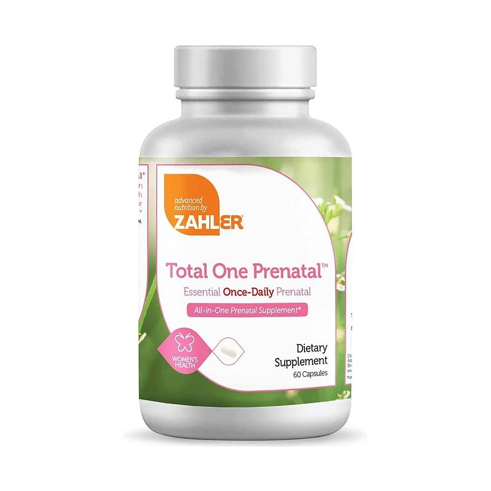 商品Zahler|Total One Prenatal Once-Daily Vitamins - 60 Capsules,价格¥112,第1张图片