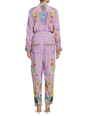 商品Camilla|Floral Print Belted Silk Jumpsuit,价格¥1350,第2张图片详细描述