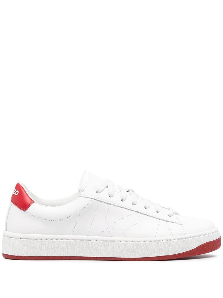 商品Kenzo|Kenzo Women's White Leather Sneakers,价格¥2677,第1张图片
