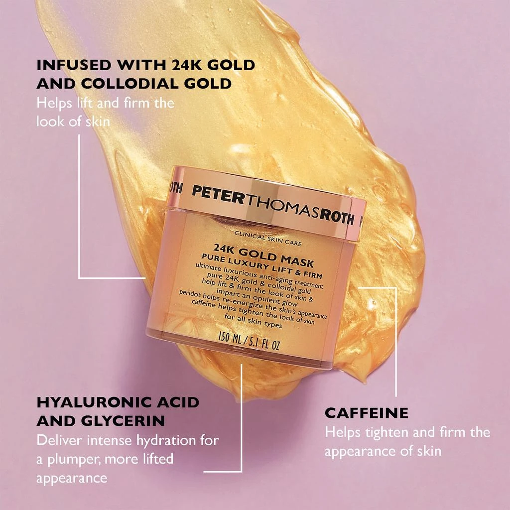 商品Peter Thomas Roth|Peter Thomas Roth 24K Gold Pure Luxury Lift Firm Mask,价格¥706,第5张图片详细描述