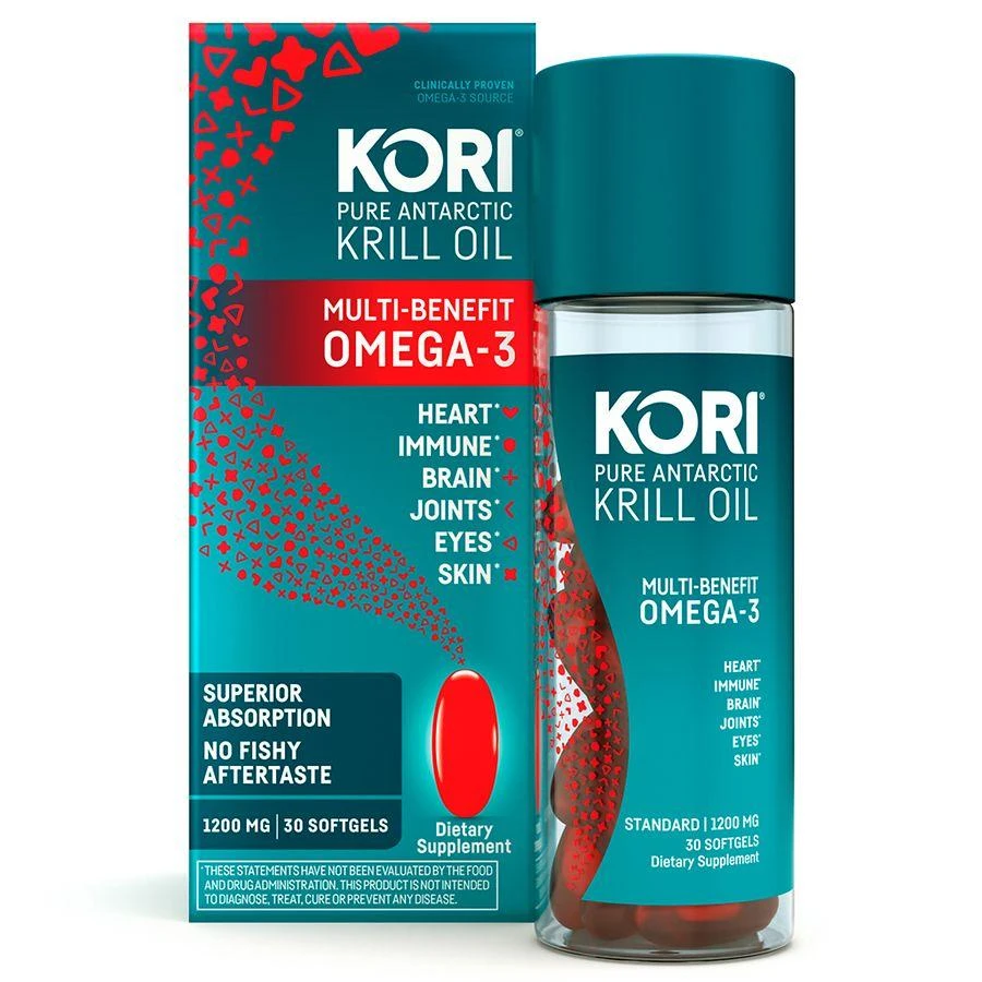 商品Kori|Pure Antarctic Krill Oil Multi-Benefit Omega-3 1200mg Softgels,价格¥247,第3张图片详细描述