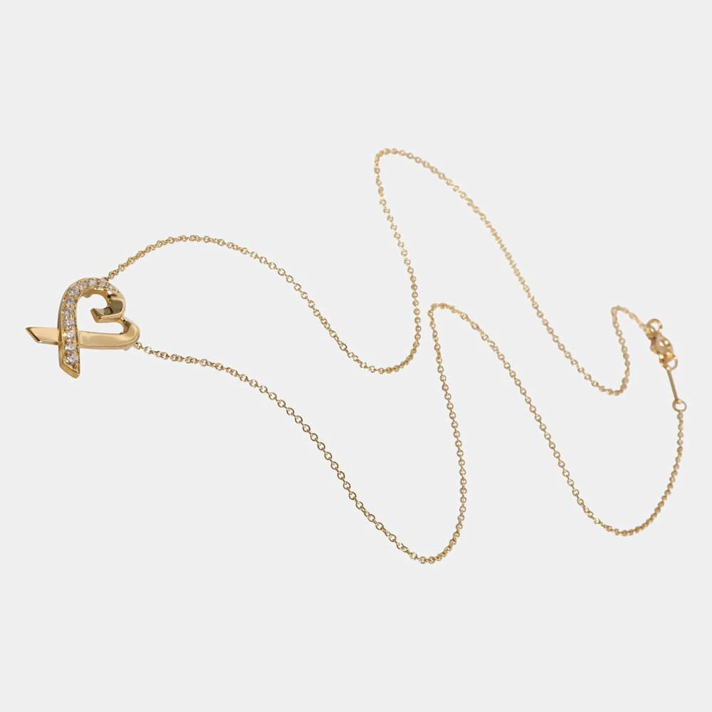 商品[二手商品] Tiffany & Co.|Tiffany & Co. Paloma Picasso Loving Heart Pendant in 18K Yellow Gold 0.14 CTW,价格¥10541,第2张图片详细描述