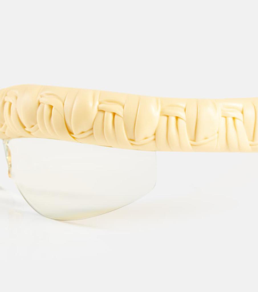 商品Bottega Veneta|Pleat Wraparound oval sunglasses,价格¥3760,第4张图片详细描述