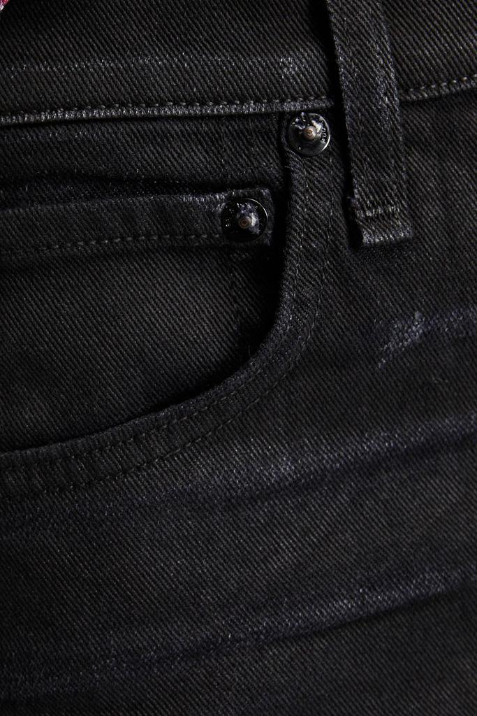 Maya cropped waxed high-rise slim-leg jeans商品第4张图片规格展示