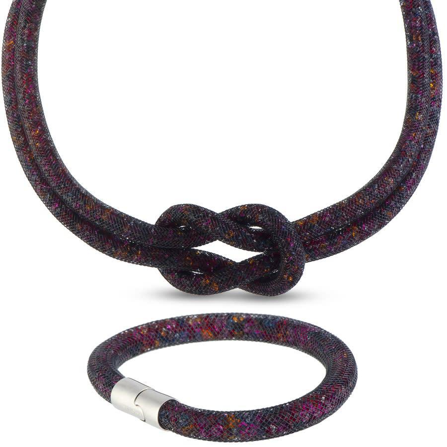 商品Swarovski|Crystals Stardust Dark Multicolor Necklace and Bracelet Set,价格¥333,第1张图片