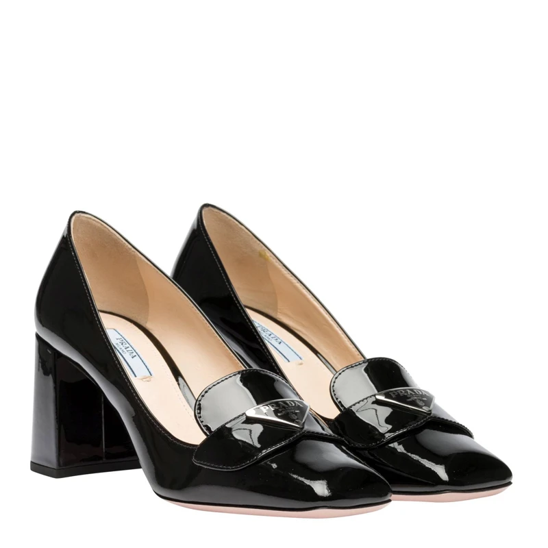 PRADA 女士黑色皮革高跟鞋 1D017M-069-F0002 商品