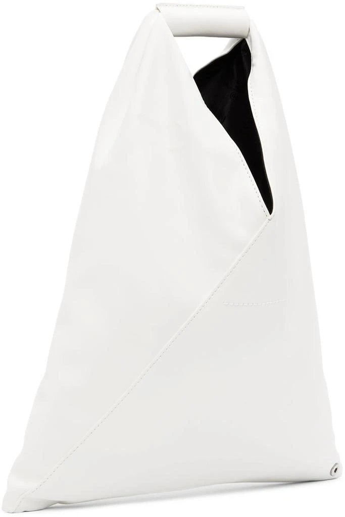 商品MAISON MARGIELA|White Faux-Leather Small Triangle Tote,价格¥685,第3张图片详细描述