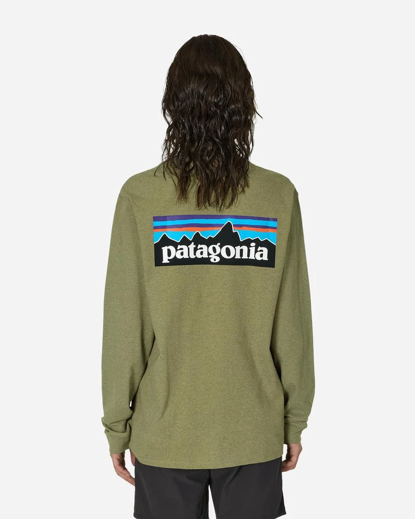 商品Patagonia|P-6 Logo Responsibili Longsleeve T-Shirt Buckhorn Green,价格¥353,第3张图片详细描述