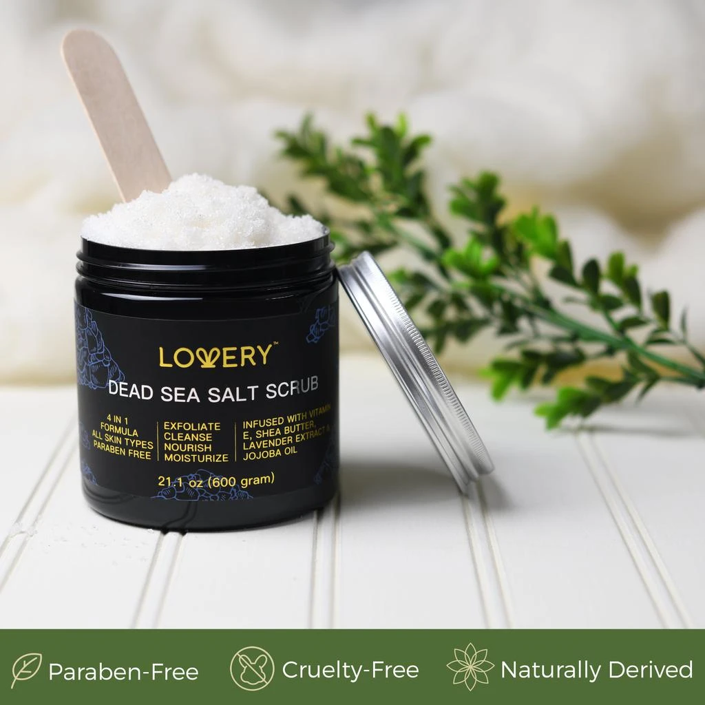 商品Lovery|Dead Sea Salt Scrub - Handmade Exfoliating Salt Scrub - 600 Grams,价格¥278,第3张图片详细描述