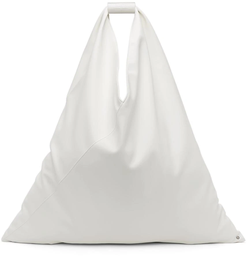 商品MAISON MARGIELA|SSENSE Exclusive White XXL Faux-Leather Triangle Tote,价格¥1410,第1张图片