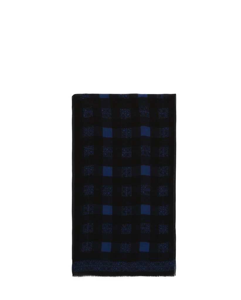 商品Moschino|Logo Check Wool Scarf,价格¥568,第1张图片