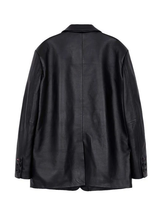 商品RAIVE|Leather Single Jacket in Black VL0AJ2010,价格¥3656,第2张图片详细描述