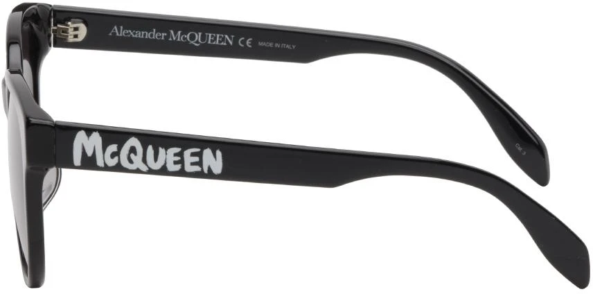 商品Alexander McQueen|Black Graffiti Sunglasses,价格¥2444,第3张图片详细描述