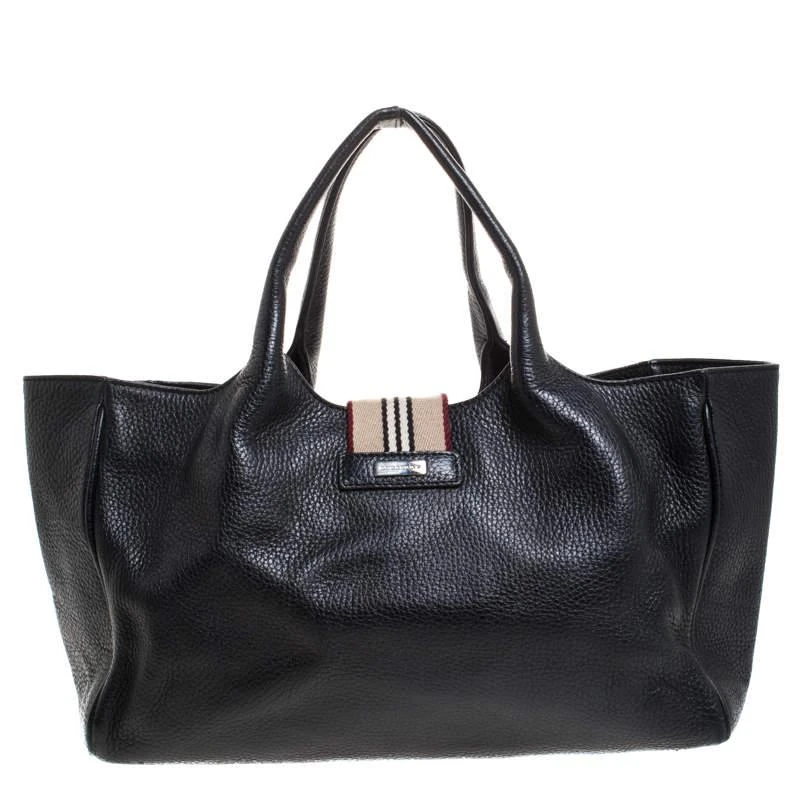 商品[二手商品] Burberry|Burberry Black Leather Buckle Tote,价格¥1653,第4张图片详细描述