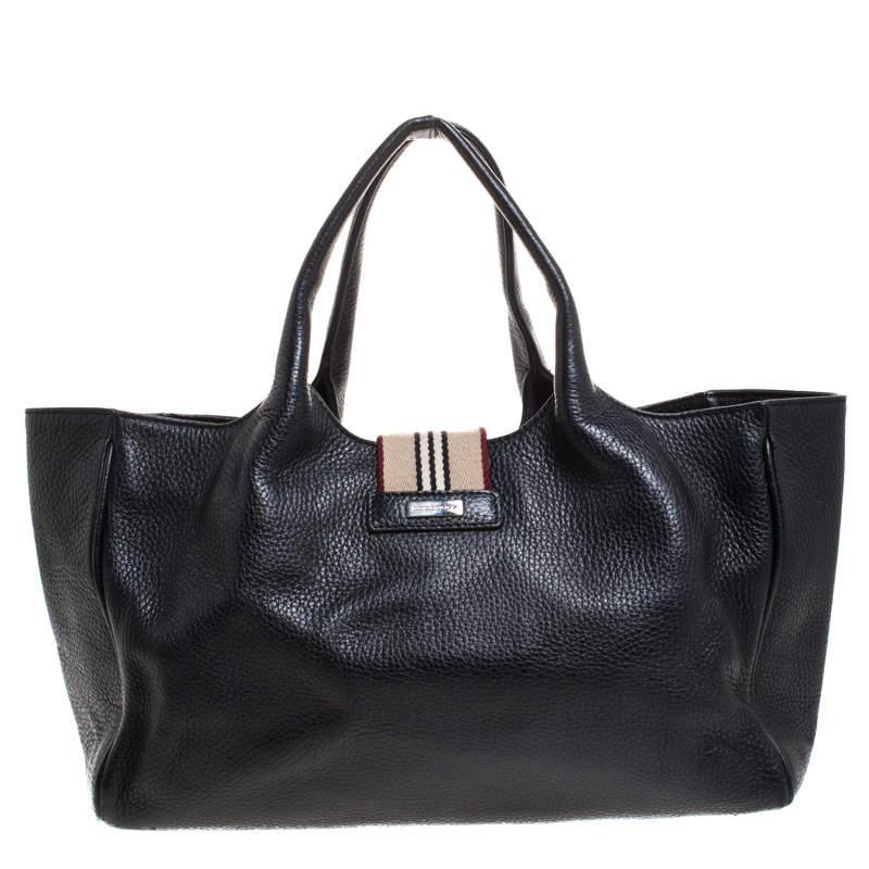 商品[二手商品] Burberry|Burberry Black Leather Buckle Tote,价格¥2478,第6张图片详细描述