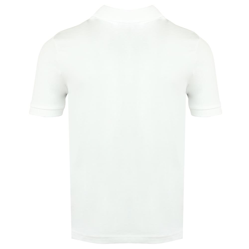 White Short Sleeve Oversized Logo Polo Shirt商品第3张图片规格展示