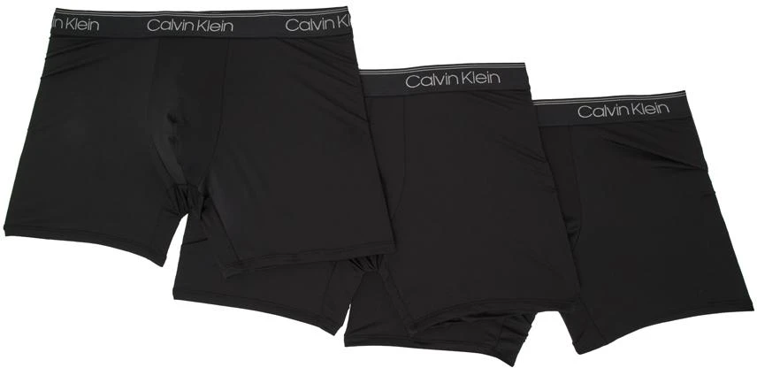 Calvin Klein Underwear Three-Pack Black Micro Boxer Briefs 1
