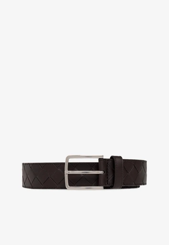 商品Bottega Veneta|Rectangle Buckle Belt in Intrecciato Leather,价格¥4575,第1张图片