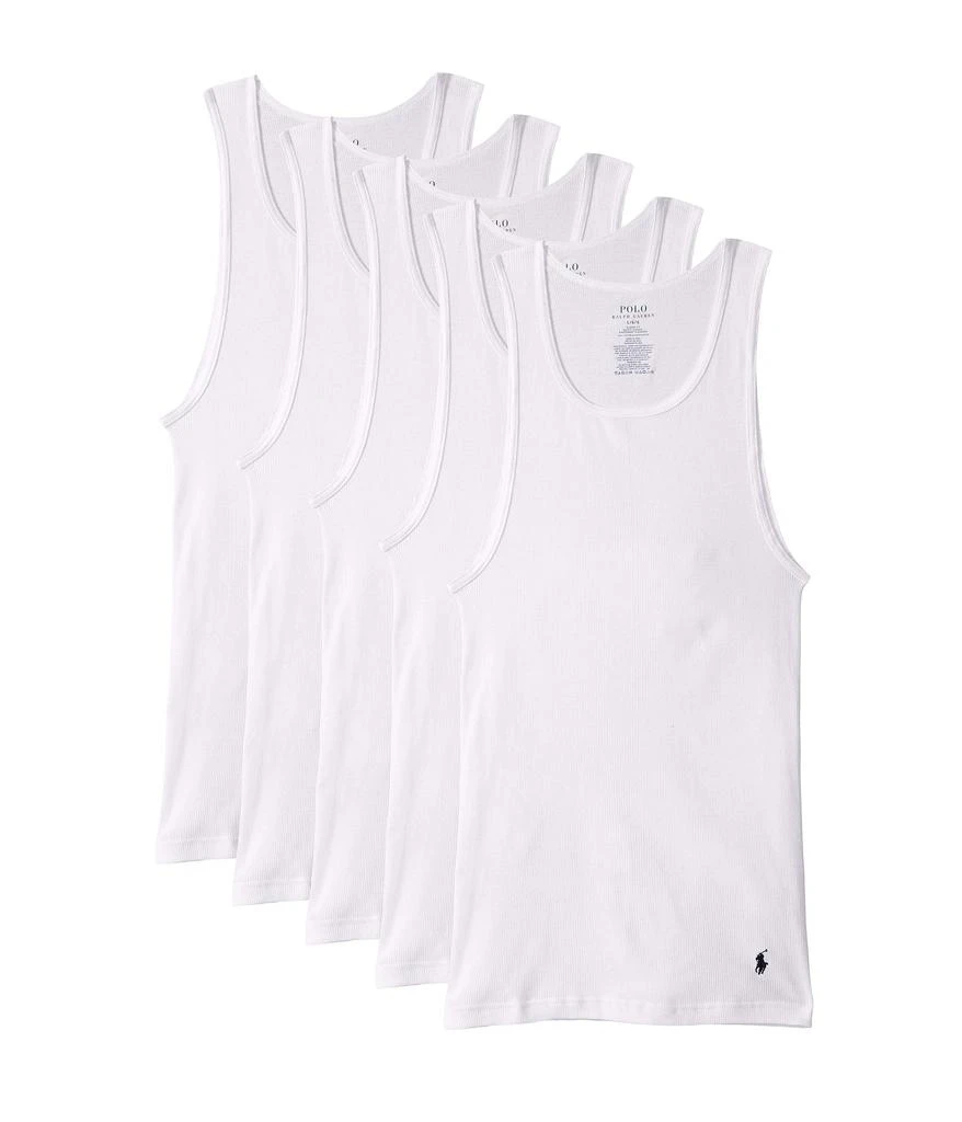 商品Ralph Lauren|Classic Fit w/ Wicking Tank 5-Pack Undershirts,价格¥442,第1张图片