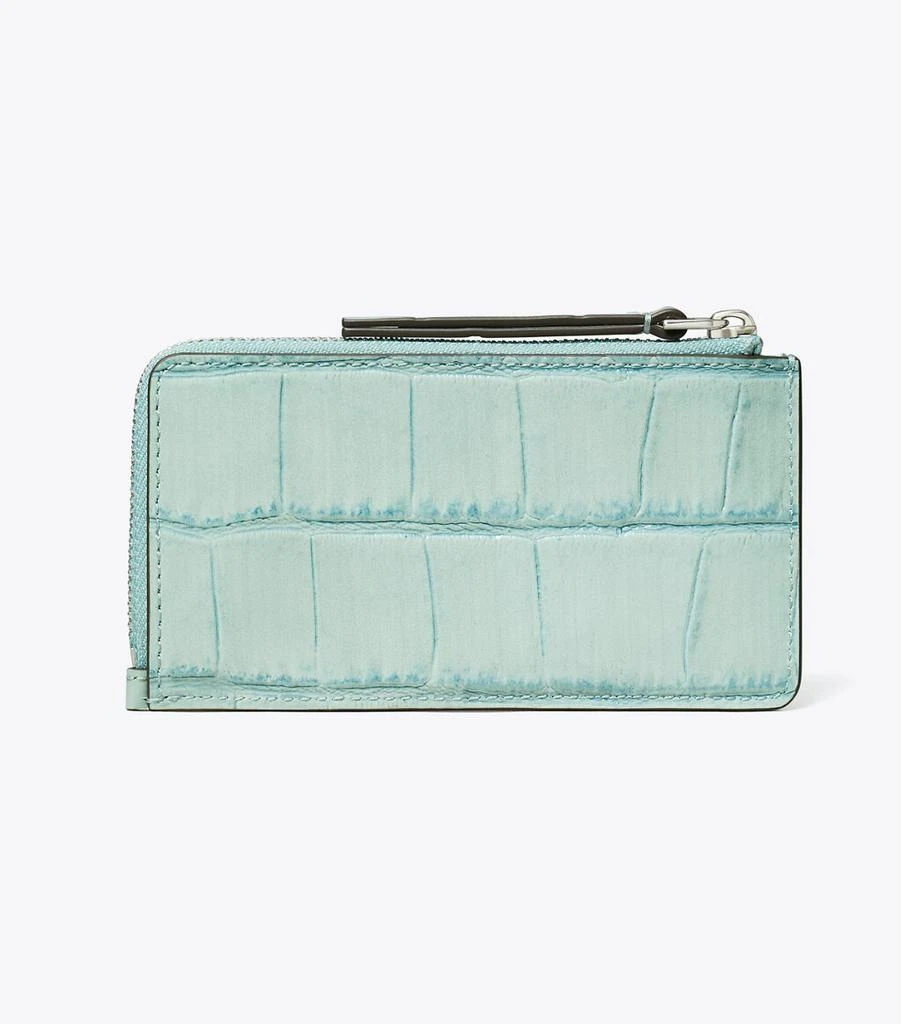 商品Tory Burch|Robinson Croc-Embossed Top-Zip Card Case,价格¥1320,第3张图片详细描述