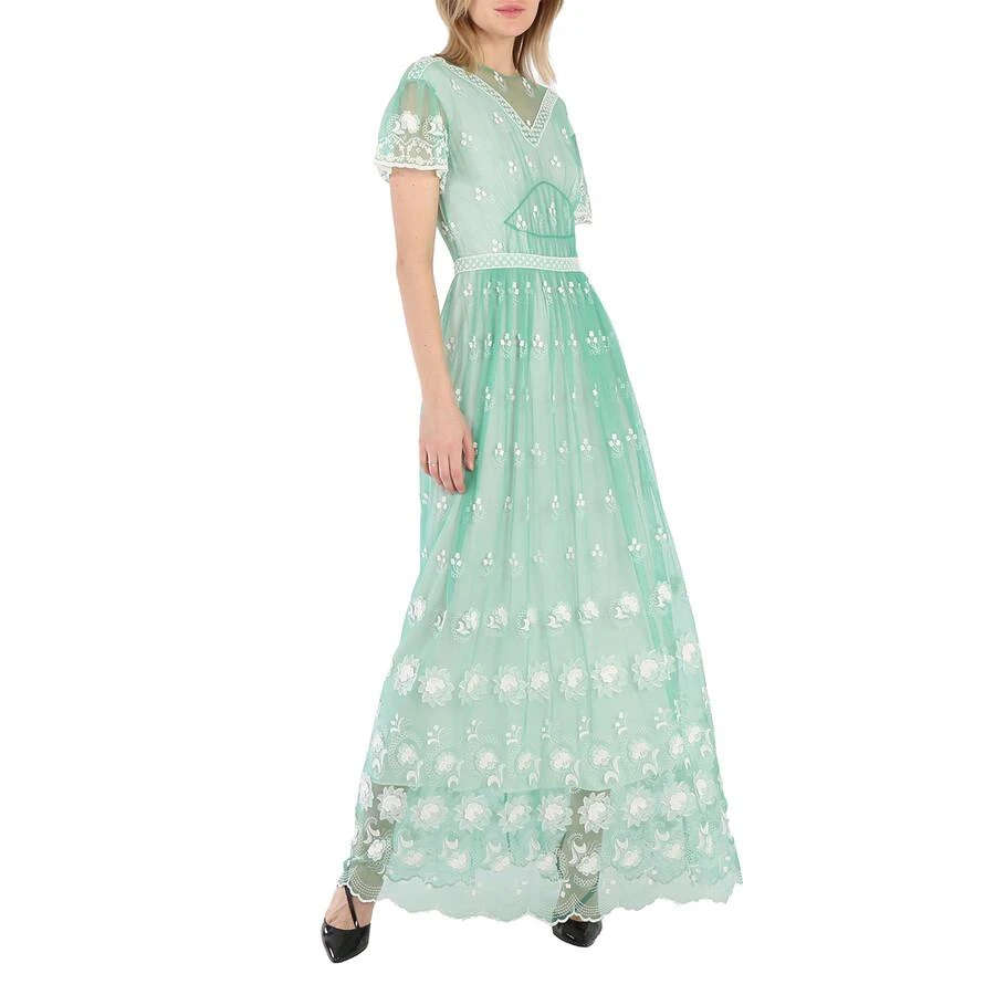 商品Burberry|Ladies Round-neck Embroidered-tulle Dress,价格¥2583,第3张图片详细描述