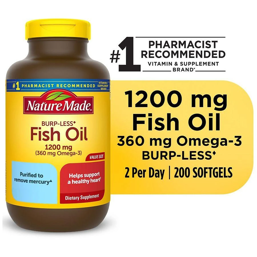 Burp Less Fish Oil 1200 mg Softgels 商品