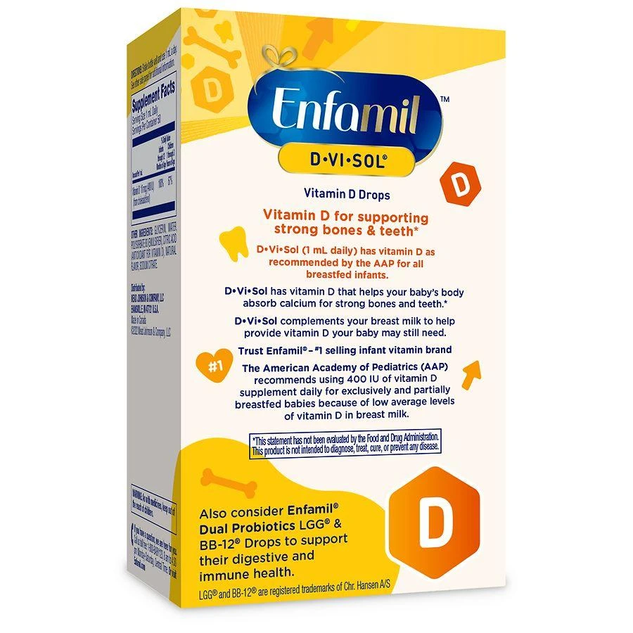 商品Enfamil D-Vi-Sol|Vitamin D Supplement Drops for Infants Bottle,价格¥110,第2张图片详细描述
