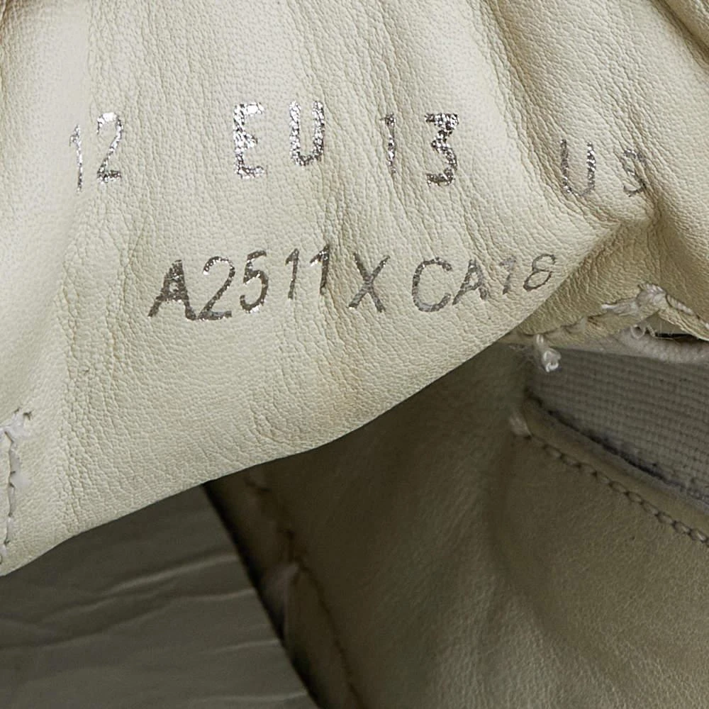 Ermenegildo Zegna Couture White Leather Triple Stitch Low Top Sneakers Size 46 商品