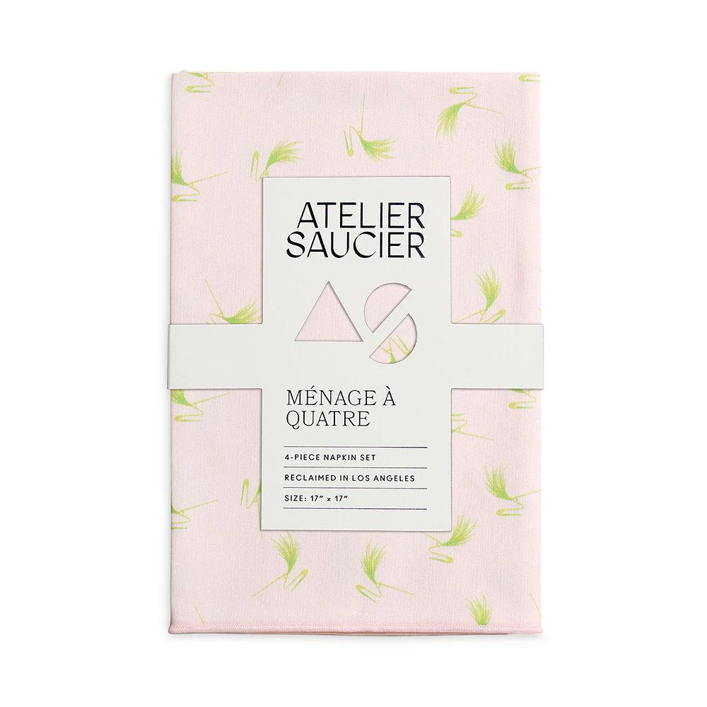 商品ATELIER SAUCIER|Flamingo Pin Napkins, Set of 4,价格¥655,第1张图片