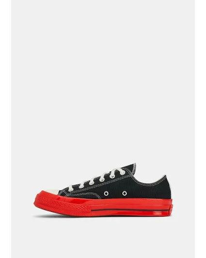 COMME DES GARCONS PLAY X CONVERSE RED SOLE LOW TOP商品第2张图片规格展示