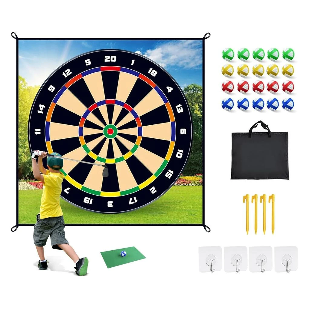 商品Global Bazaar|Golf Chipping Dart Game Mat with Sticky Balls,价格¥595,第1张图片