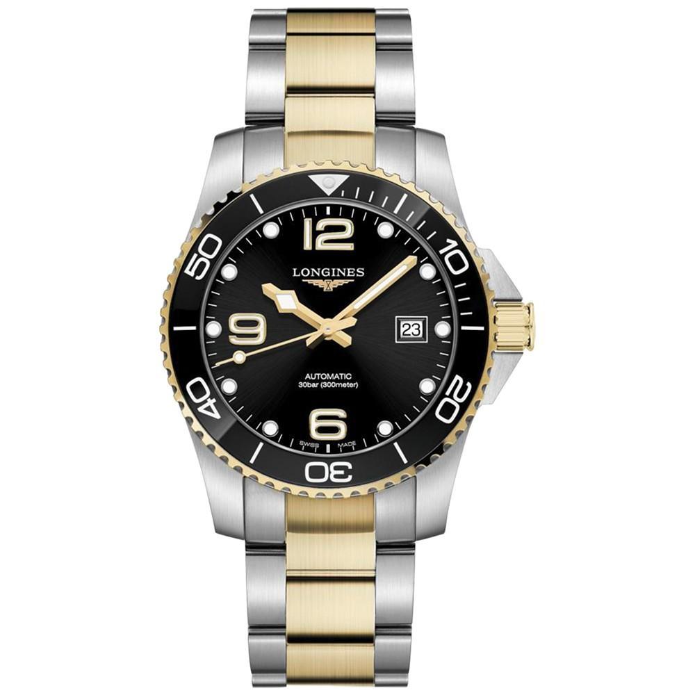 商品Longines|Men's Swiss Automatic HydroConquest Two-Tone Stainless Steel Bracelet Watch 41mm,价格¥14366,第1张图片