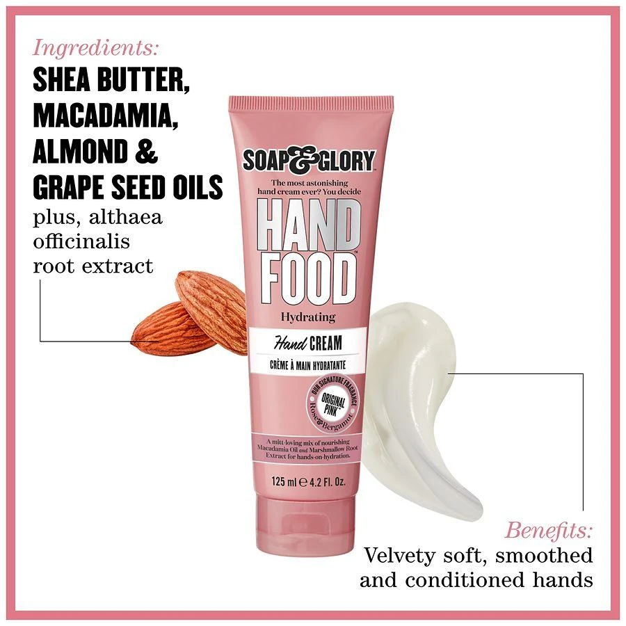 商品Soap & Glory|Hand Food Hydrating Hand Cream Original Pink,价格¥66,第2张图片详细描述
