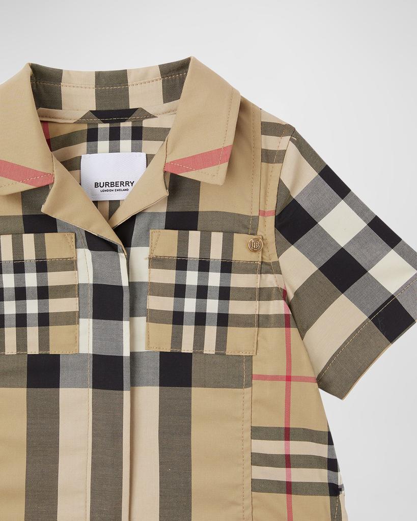 Girl's Agatha Check-Print Shirt, Size 6M-2商品第3张图片规格展示