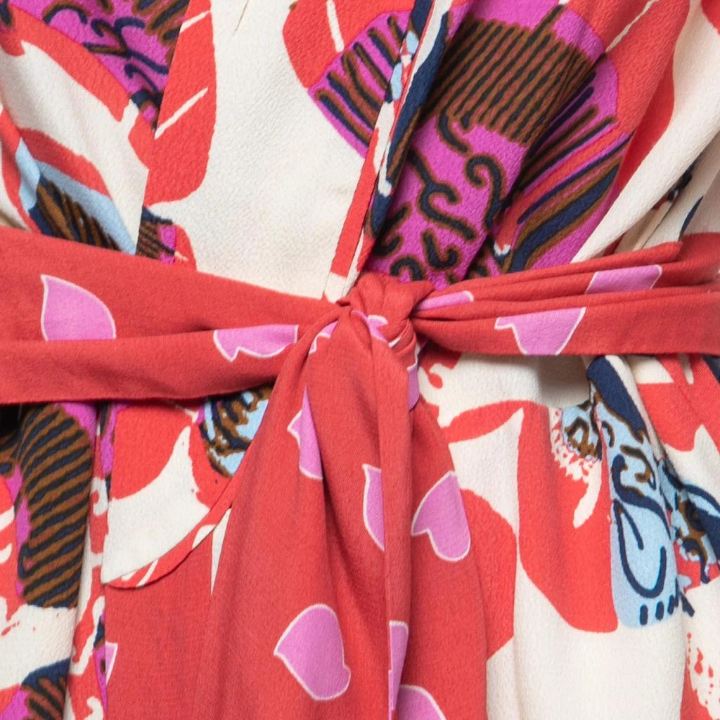 商品[二手商品] Diane von Furstenberg|Diane von Furstenberg Multicolor Printed Crepe Kimono Top and Pant Set S,价格¥1422,第4张图片详细描述