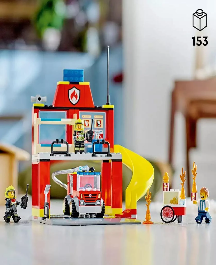 商品LEGO|City Fire Station and Fire Truck 60375 Toy Building Set with Firefighter Minifigures,价格¥253,第2张图片详细描述