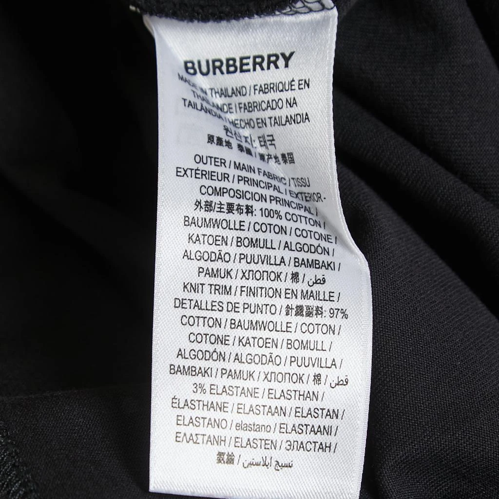 商品[二手商品] Burberry|Burberry Black Cotton Logo Printed Short Sleeve T-Shirt M,价格¥1855,第5张图片详细描述