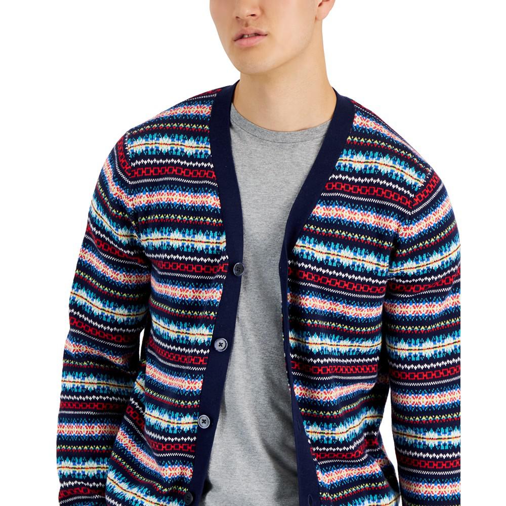 Men's Cozy Fair Isle Button-Up Cardigan, Created for Macy's商品第3张图片规格展示