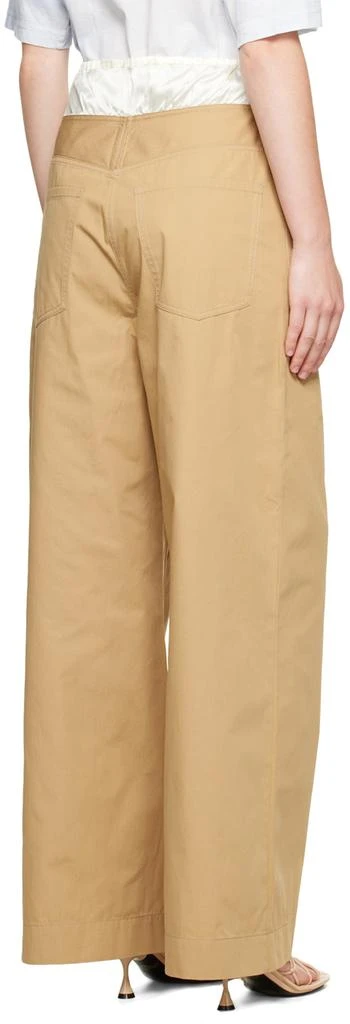 商品Acne Studios|Beige Paneled Trousers,价格¥1384,第3张图片详细描述